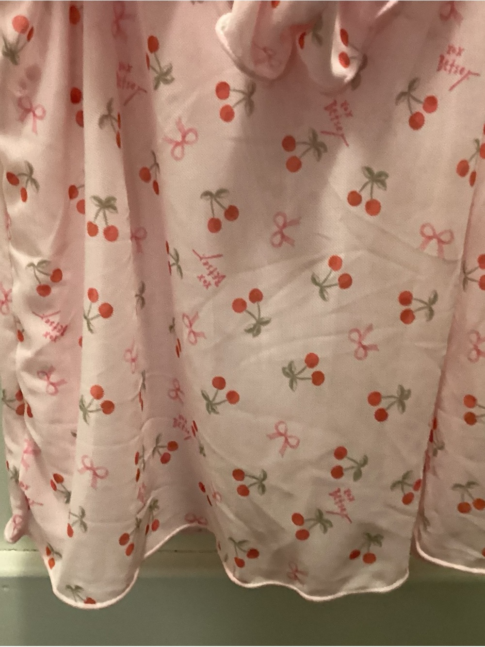 Betsey Johnson XL Pink Cherry-Print Cami & Shorts Sleep Set - Picture 4 of 7